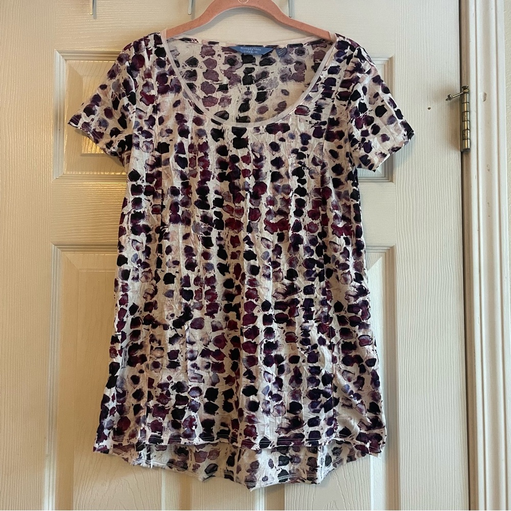 Simply Vera by Vera Wang Small White Purple Top